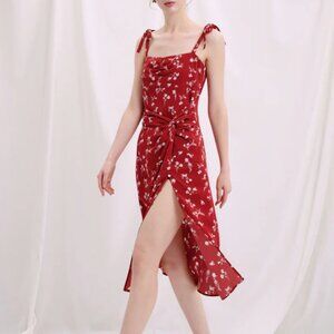 Lorraine Dress Red Floral - Petite Studio
